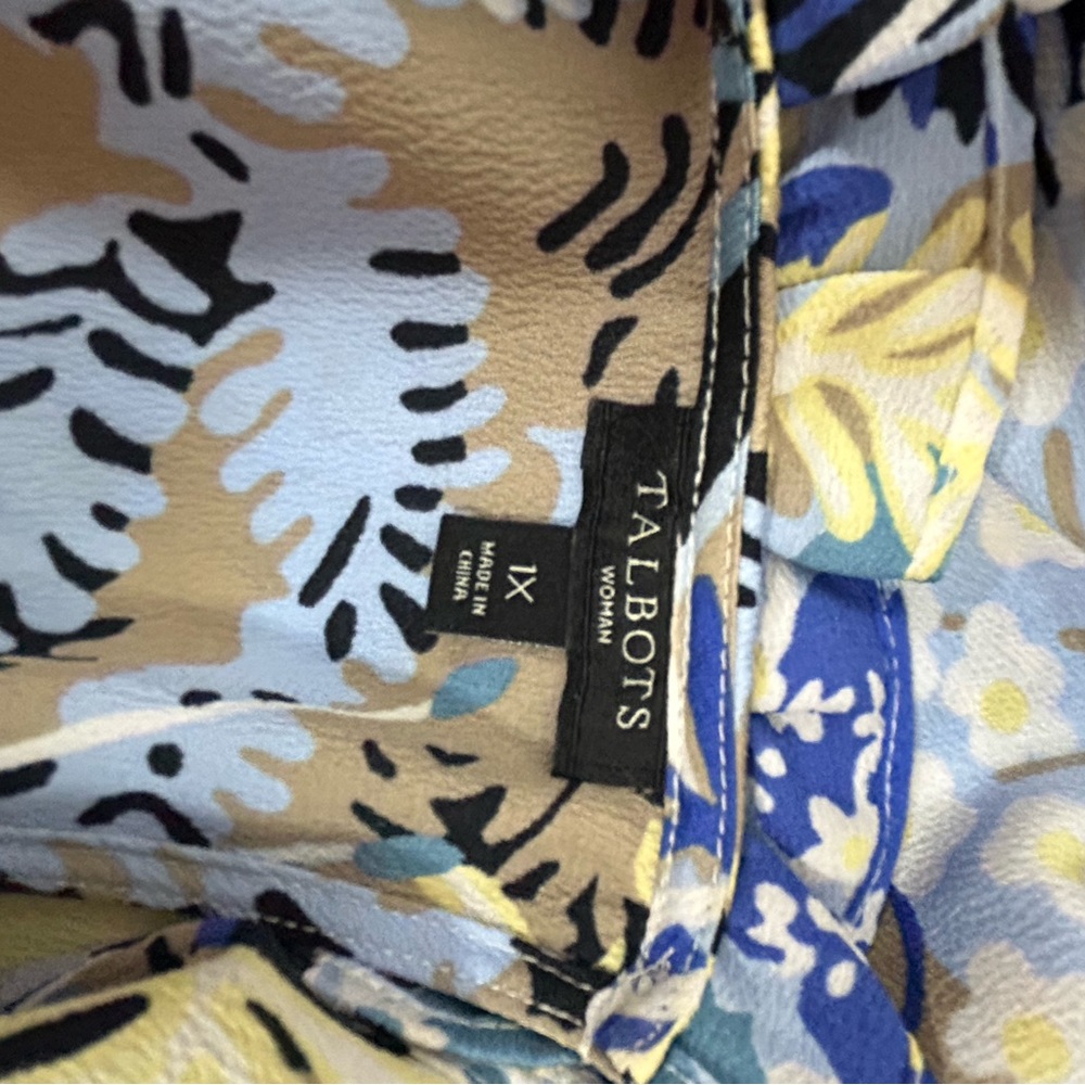 Talbots woman, sleeveless blouse, blue, and white women’s1x - Picture 5 of 5